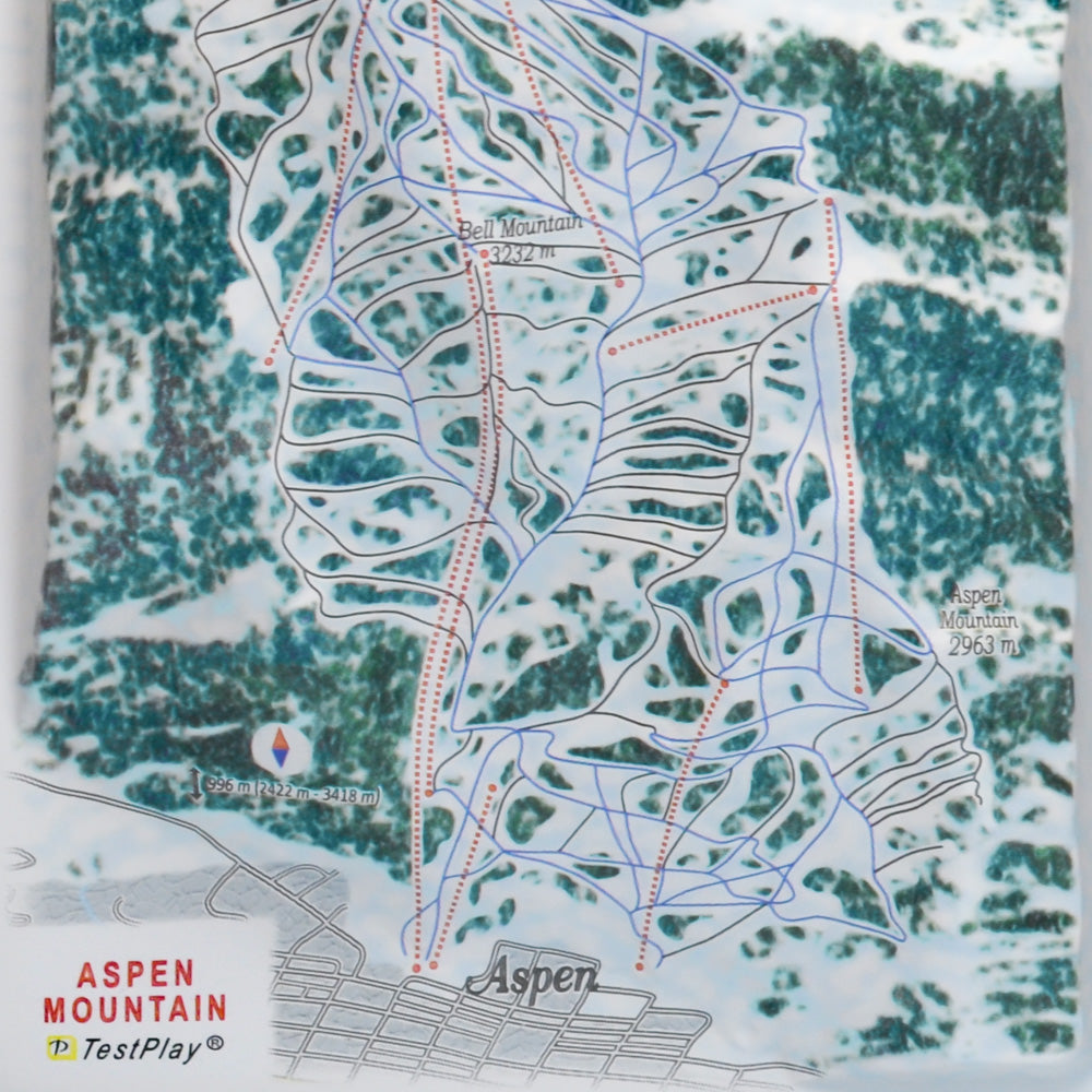 Aspen Mountain 3D Ski Resort map