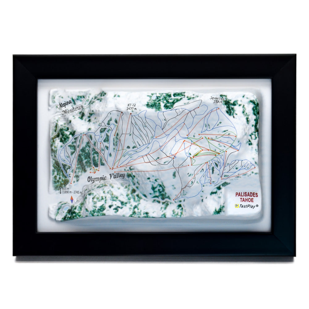 Palisades Tahoe 3D Ski Resort map