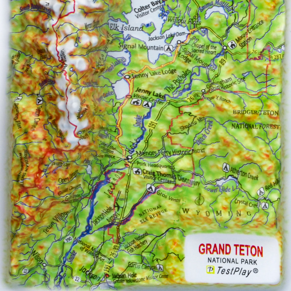 Grand Teton 3D National Park map