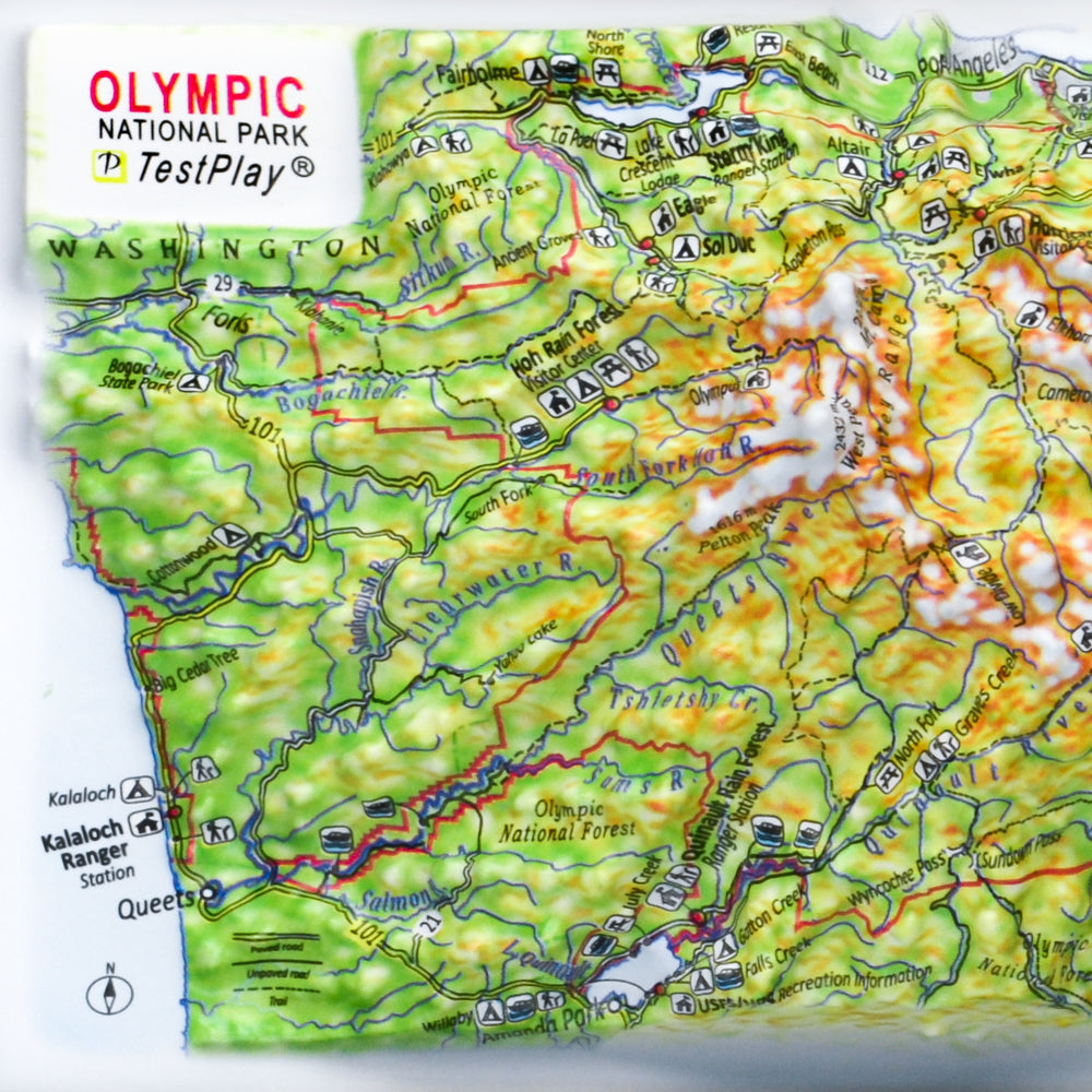 Olympic 3D National Park map