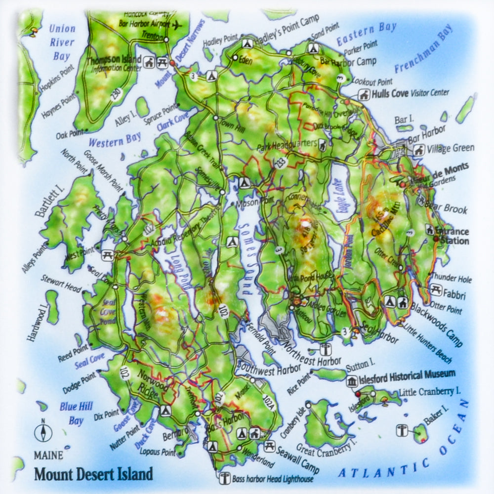 Acadia 3D National Park map