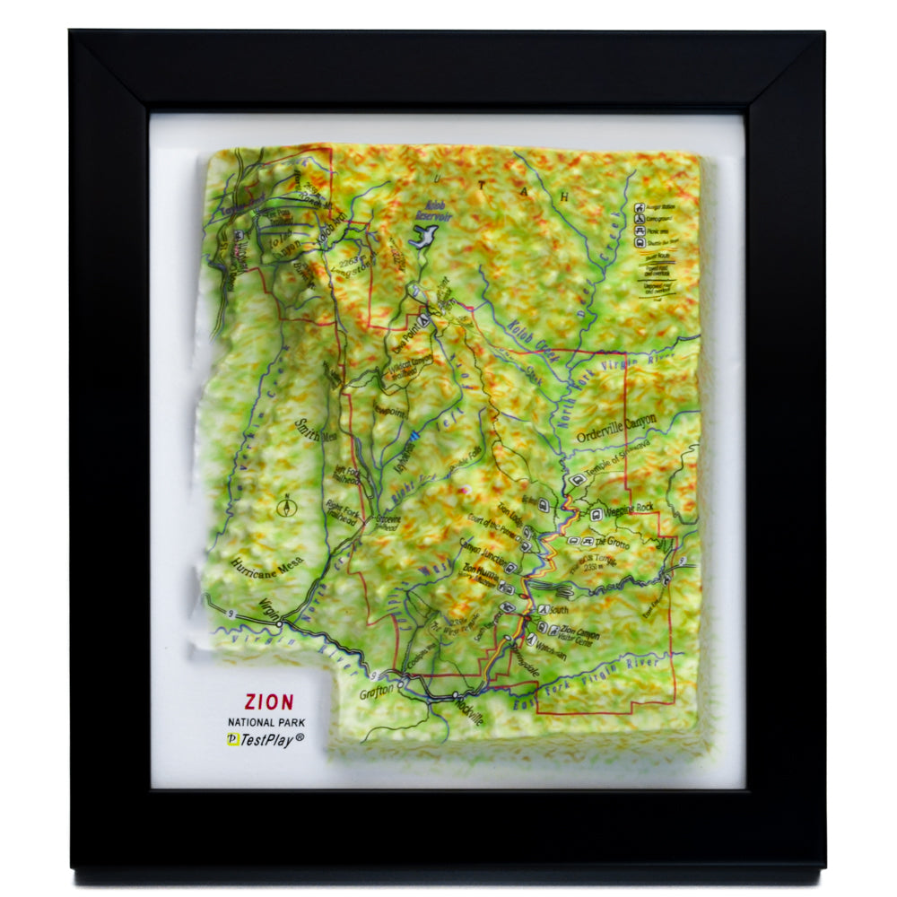 Zion 3D National Park map