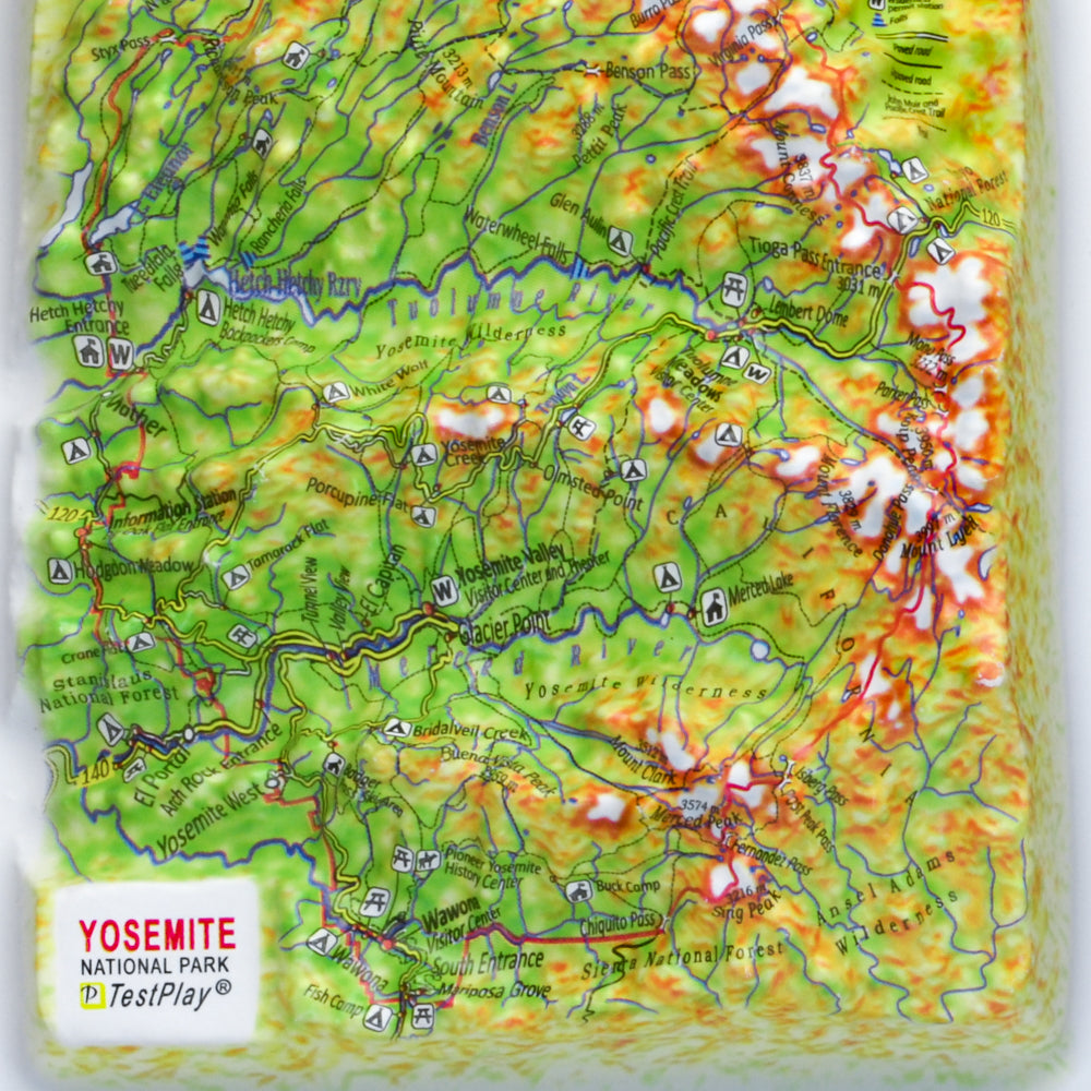 Yosemite 3D National Park map