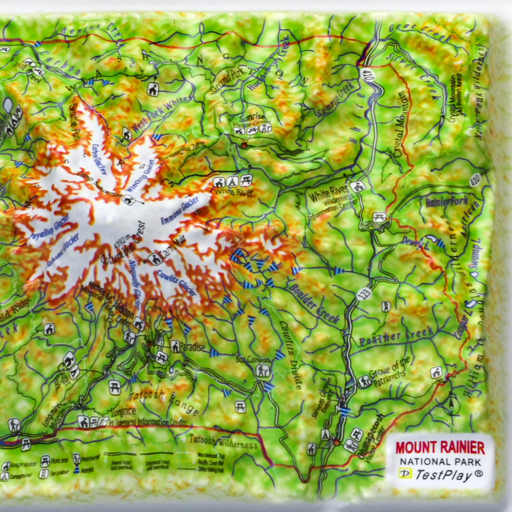 Mount Rainier 3D National Park map