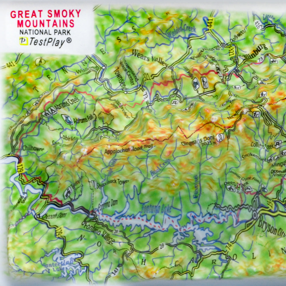 Great Smoky Mountains 3D National Park map