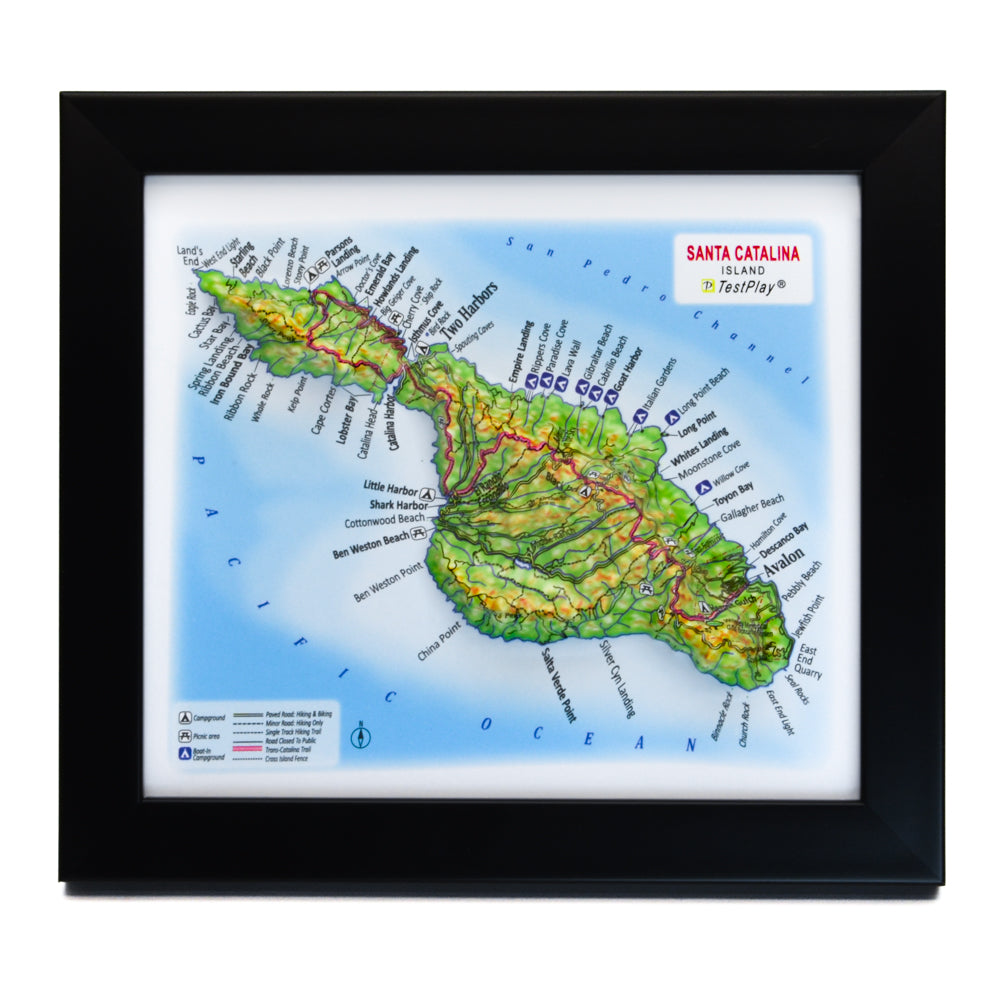 Santa Catalina Island 3D souvenir map
