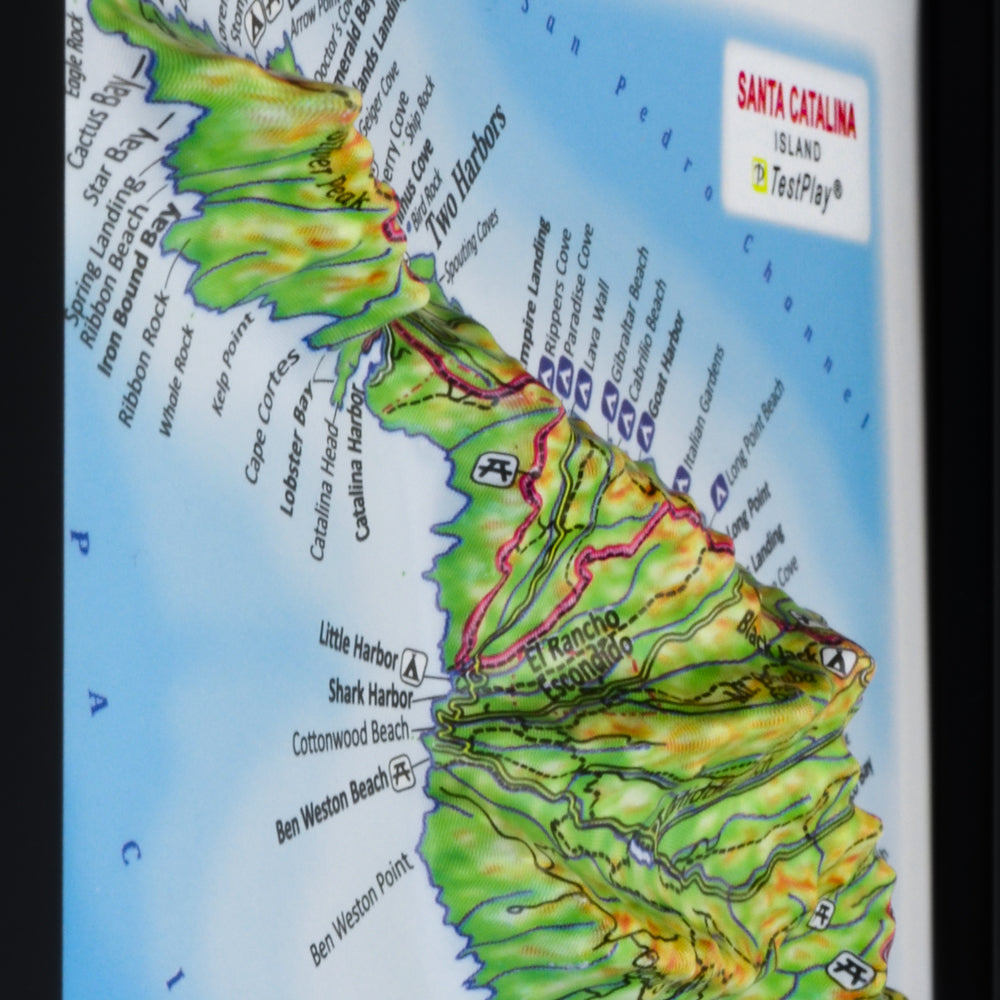 Santa Catalina Island 3D souvenir map