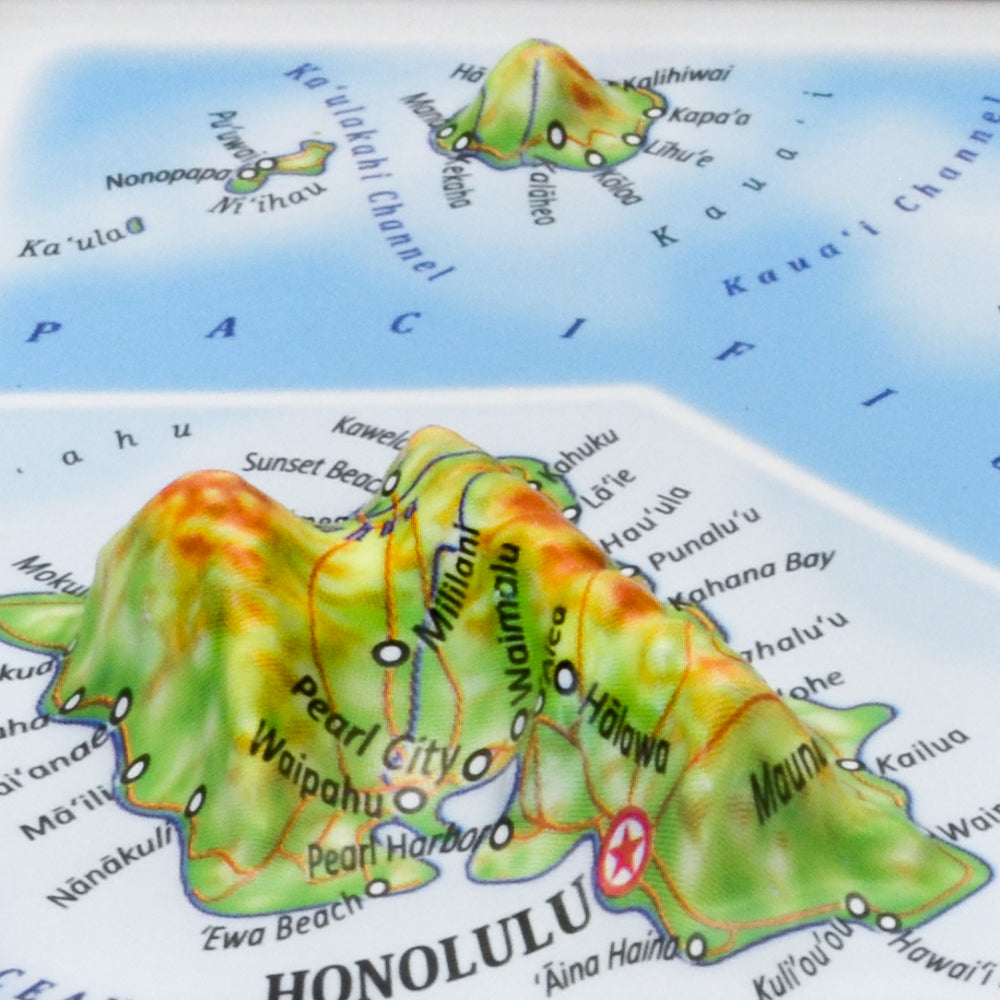 Hawaii 3D souvenir map
