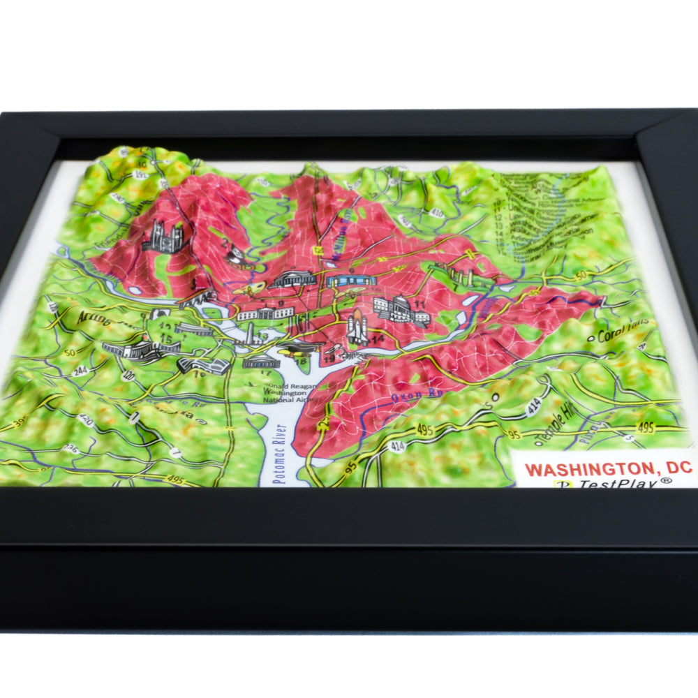 Washington, DC 3D souvenir map