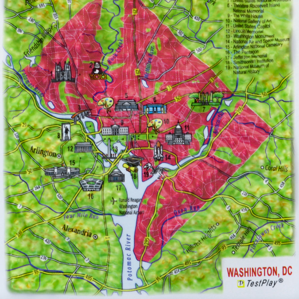 Washington, DC 3D souvenir map
