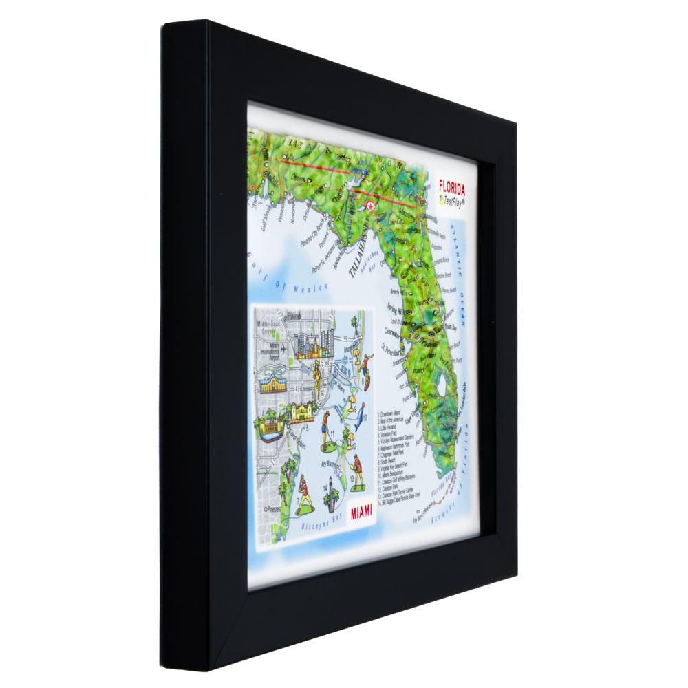 Florida & Miami 3D souvenir map