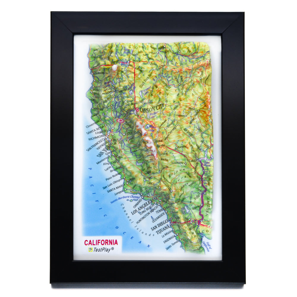 California 3D souvenir map