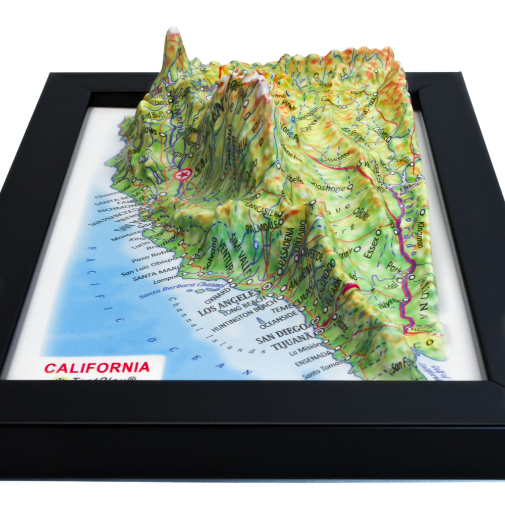 California 3D souvenir map