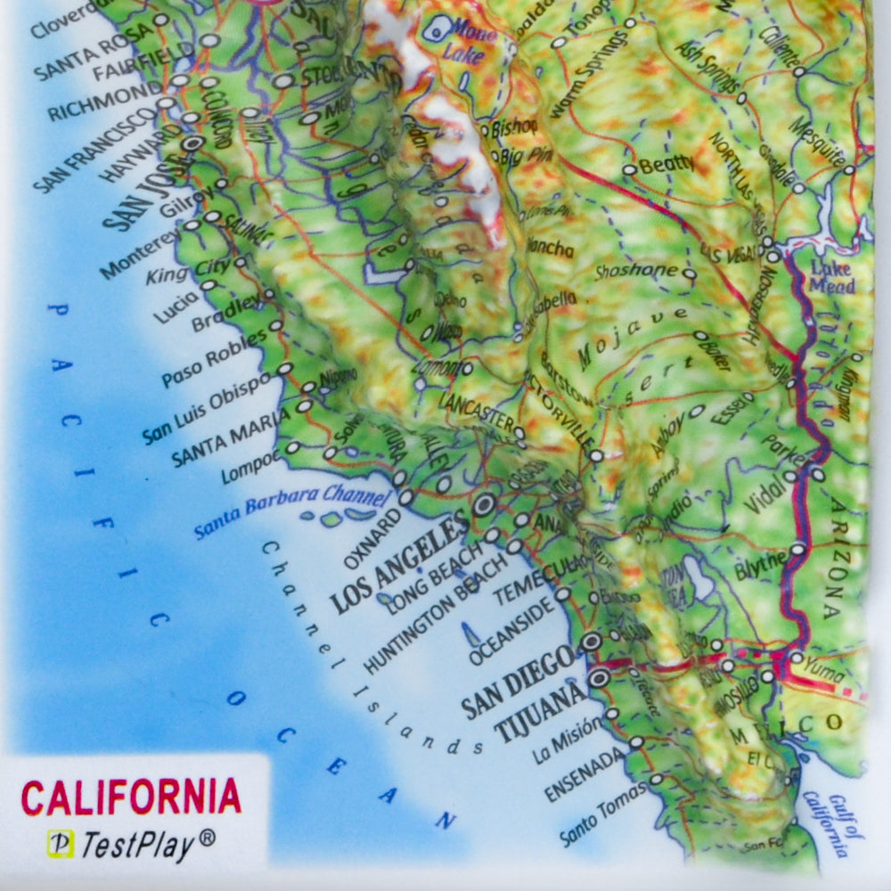 California 3D souvenir map