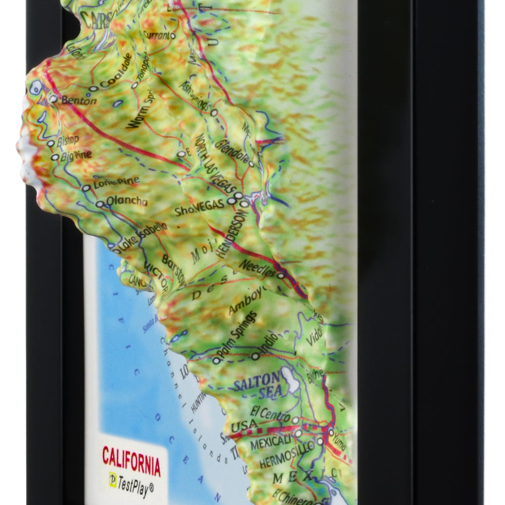 California 3D souvenir map