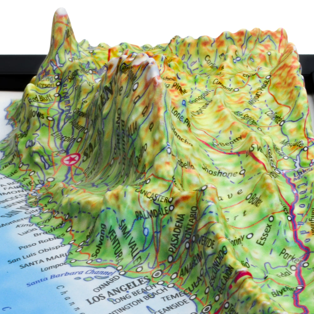 California 3D souvenir map