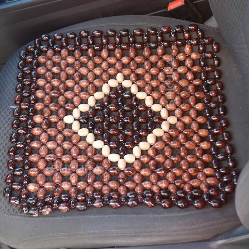 NEW Cushion Cover Therapy Wooden Beaded Massage Vehicle Car Seat Chair Rolling
