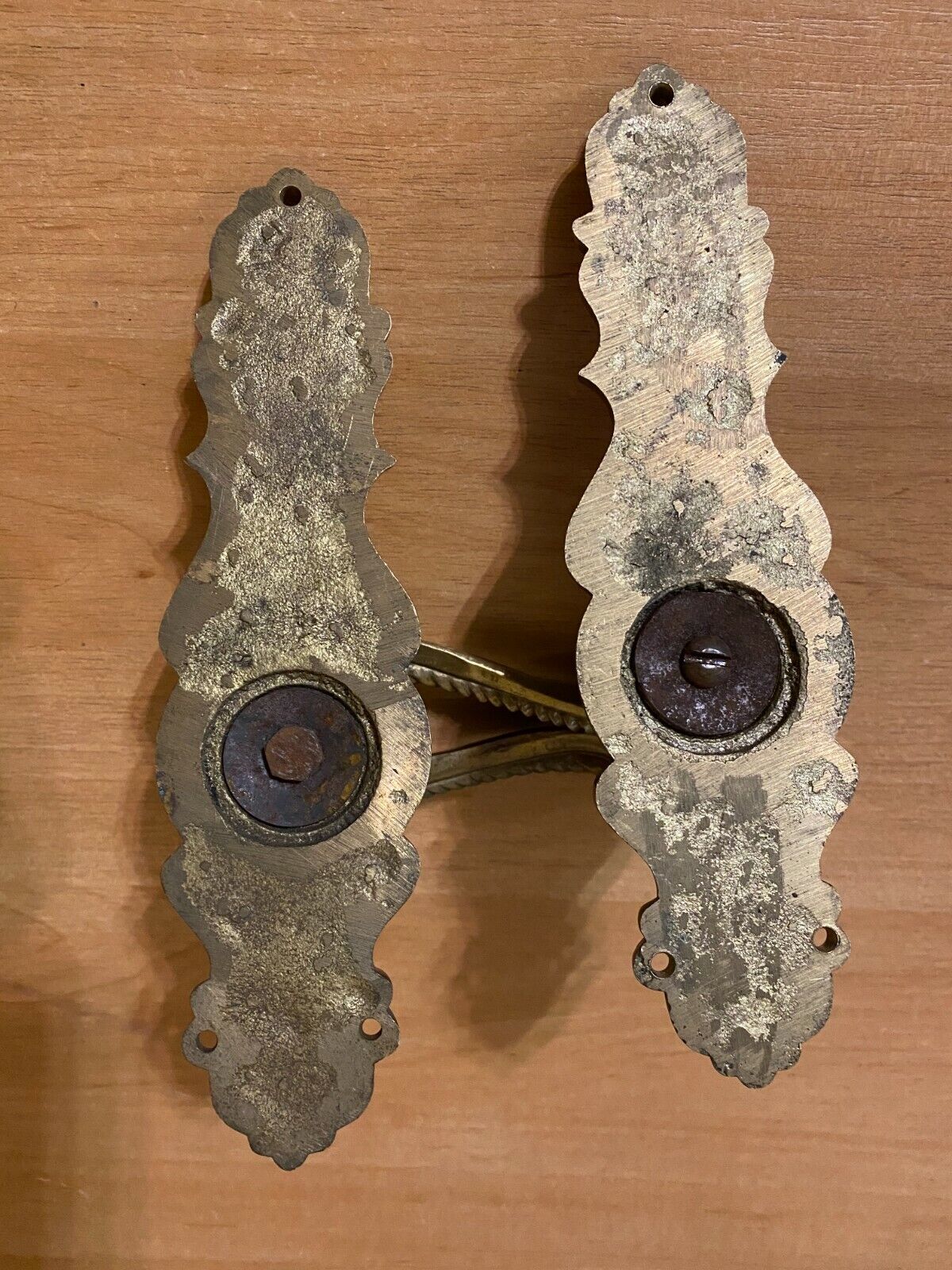 Vintage door handles Antique doorknob Antique bronze Art Deco brass Russia USSR