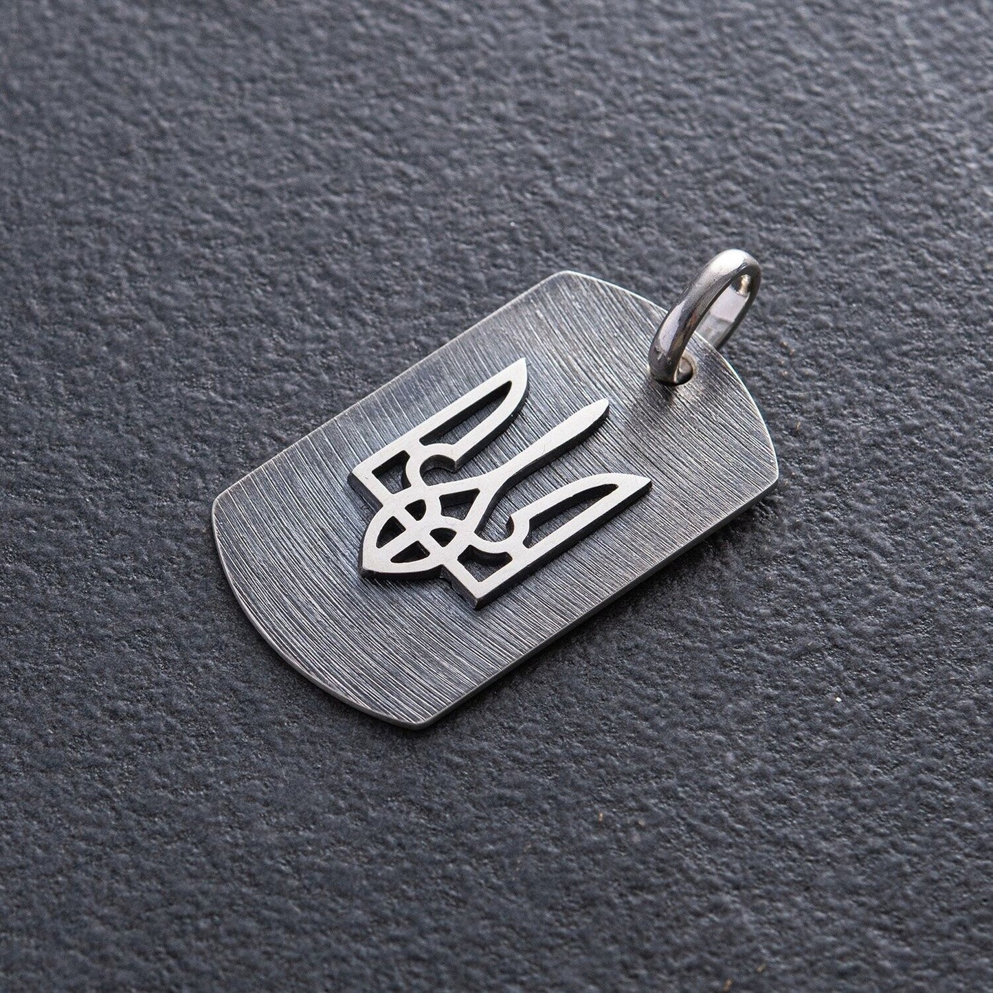 Pendant Ukrainian Trident Tryzub Ukraine Necklace Jewelry Silver Кулон Тризуб