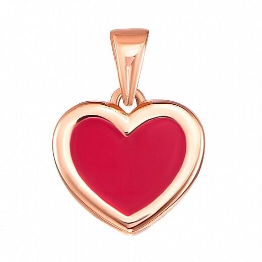 Pendant Ukrainian Red Heart Ukraine UA Necklace Jewelry Charm 14k gold (585)