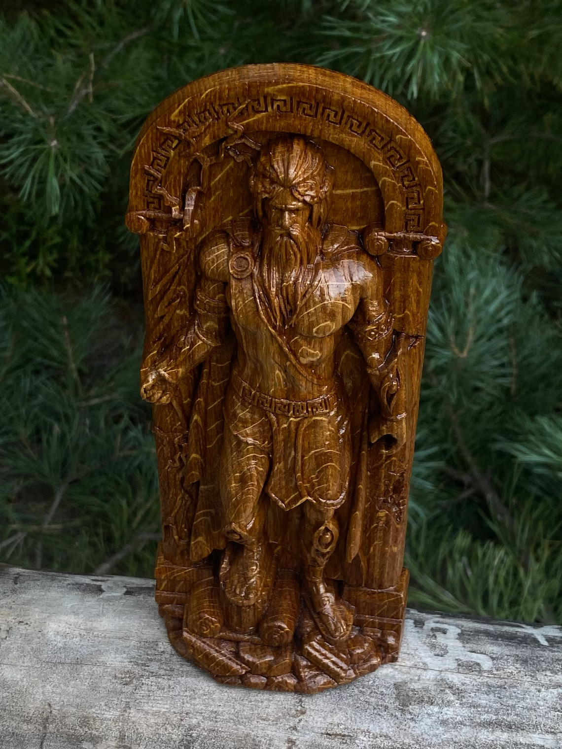 Zeus statue Greek statue ancient paganism Greek god wooden figure Norse pagan