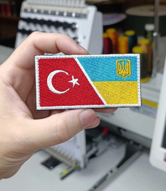 Ukraine Patch - Turkish flag + Ukrainian flag