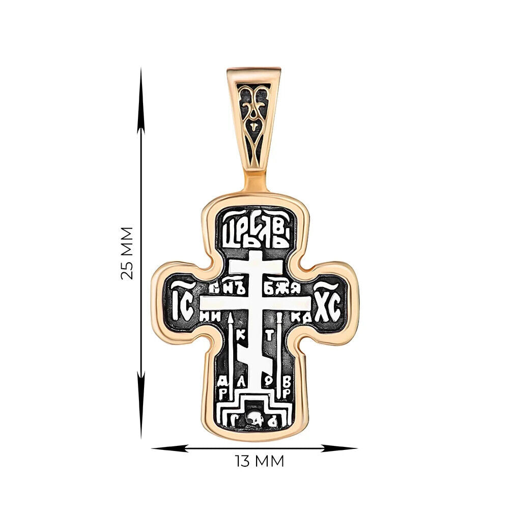 New Pendant Cross Jesus Christ Crucifix Orthodox Jewelry Sterling 925 Silver