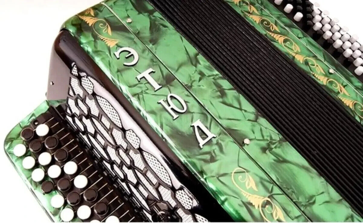 NEW Button Accordion Tula Etude 205M BN-40 Green Garmoshka Bayan