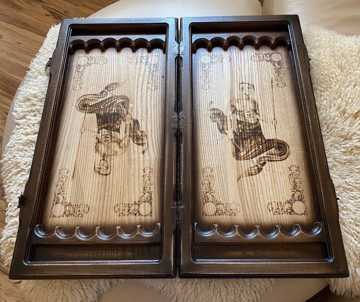 Exclusive Backgammon "Ukraine" – A Handcrafted Tribute to Ukrainian Heritage and Strategy (58x28cm / 22.8x11 inches)
