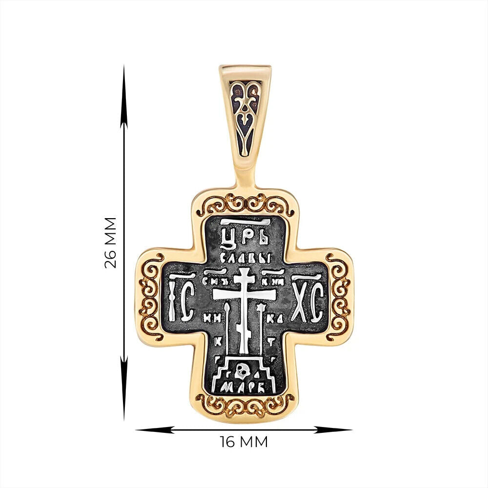 New Pendant Cross Jesus Christ Crucifix Orthodox Jewelry Sterling 925 Silver