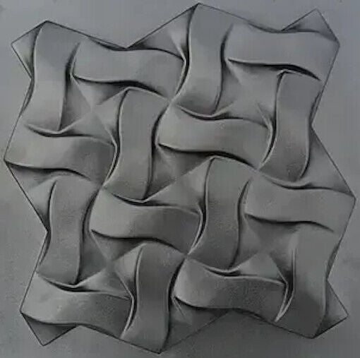 2pcs Panels Wall ABS Stone Art Plastic Mold Decor 3D Plaster Tile Form Design