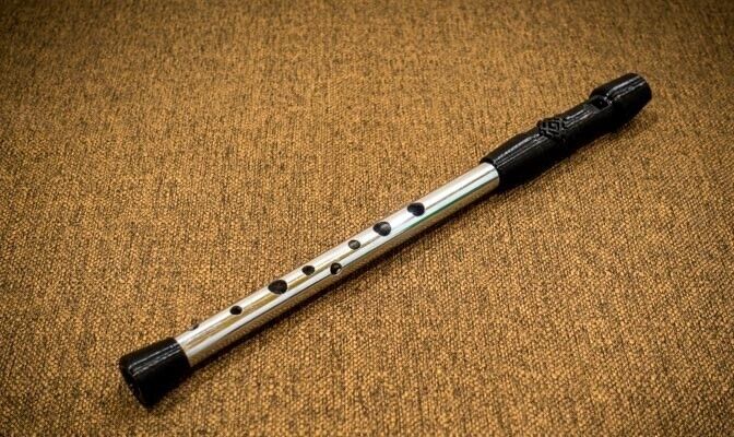 Sopilka Ukrainian Chromatic Soprano in C Length 32 cm Flute Ukraine Metal