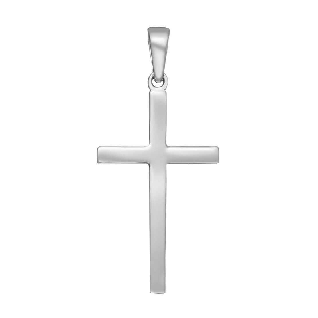 New Pendant Cross Orthodox Necklace Jewelry Child Men Charm 14k white gold (585)