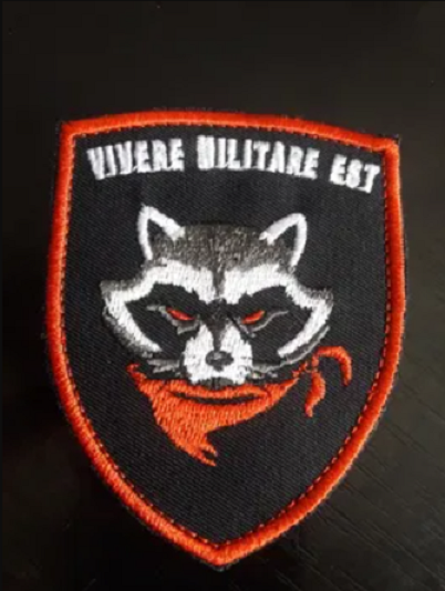 Patch - Rocket Raccoon Guardians of the Galaxy - Size 9 x 7 cm