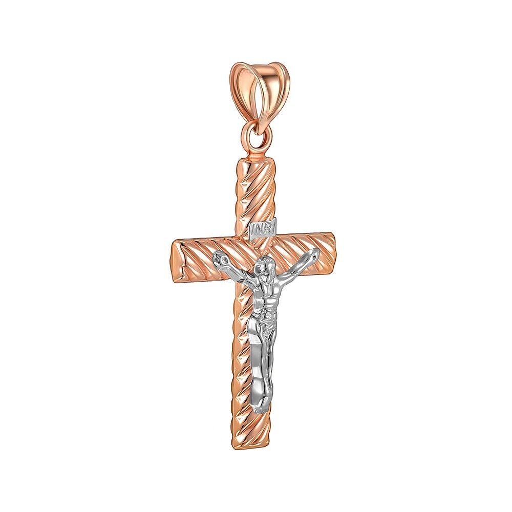 New Pendant Cross Orthodox Necklace Jewelry Gift Women Charm Solid 14k gold 585