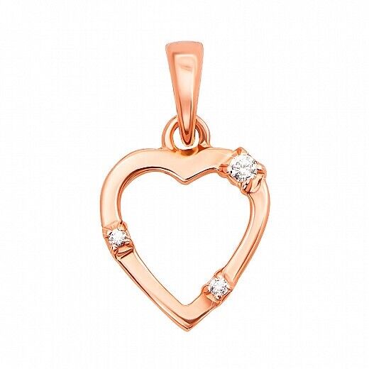 Pendant Ukrainian Heart Ukraine Necklace Jewelry Charm 14k gold (585)