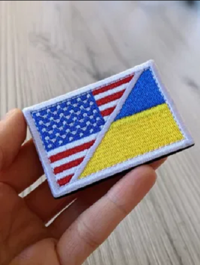 Ukraine Patch - Flag - USA stand with Ukraine
