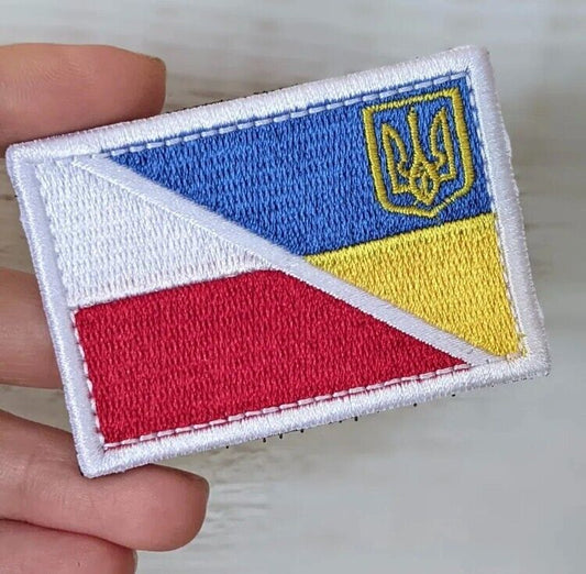 Ukraine Patch - Flag - Poland with Ukraine - Pl + UA together
