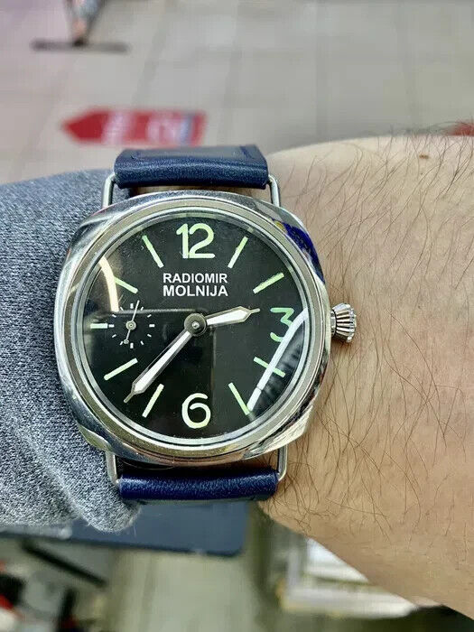 Molnija Radiomir Men's Watch Marriage Wristwatch Mechanical USSR Soviet Vintage