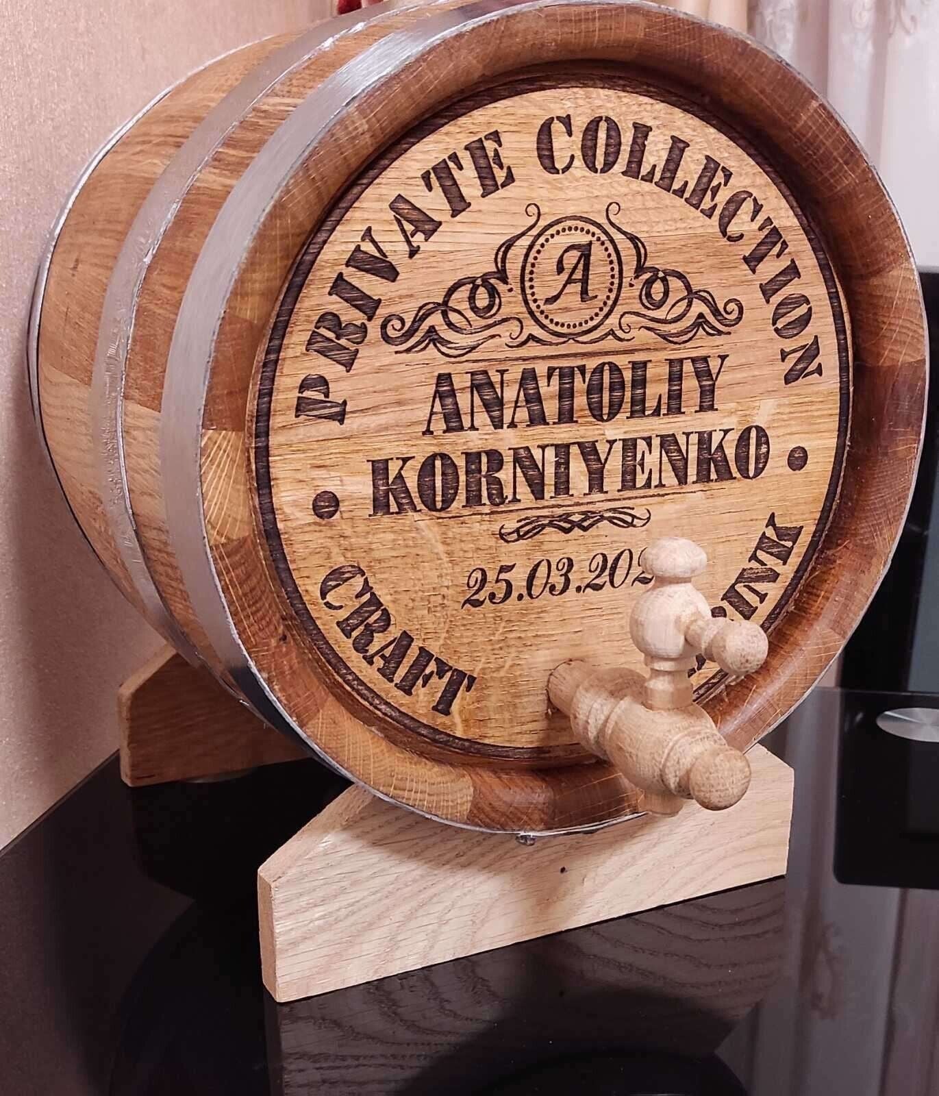 2.64 Gallon/10L Oak Barrel Keg Brandy Wine Drinks Whisky Beer Sake Rum Bourbon