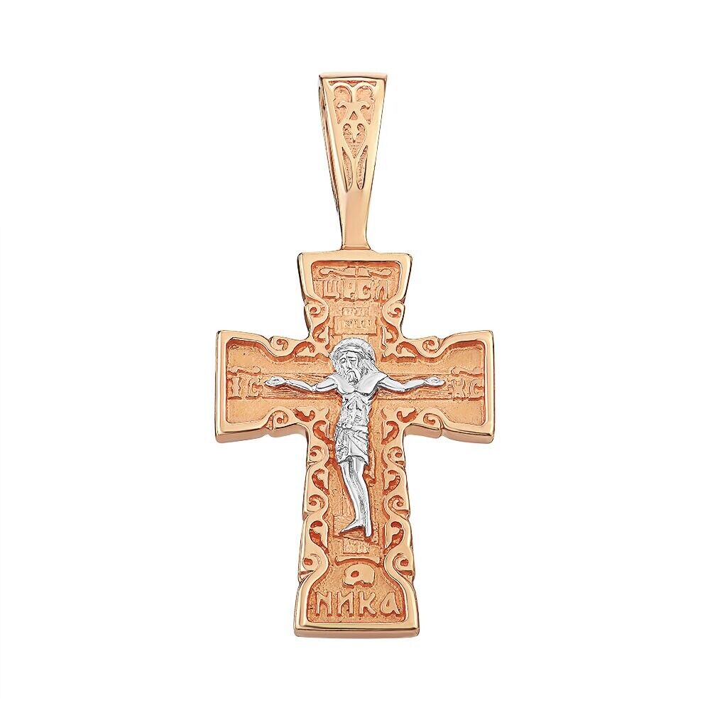 New Pendant Cross Orthodox Necklace Jewelry Charm 14k gold (585)
