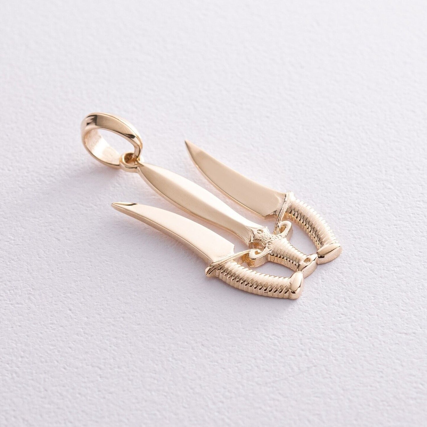 Pendant Ukrainian Trident Tryzub Ukraine Necklace Jewelry Charm 14k gold (585)