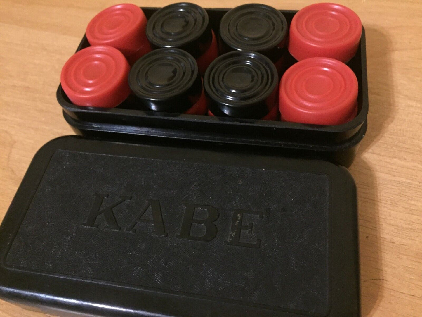 Checkers Game Red Black Draughts Pieces Board Game Set USSR Soviet Vintage