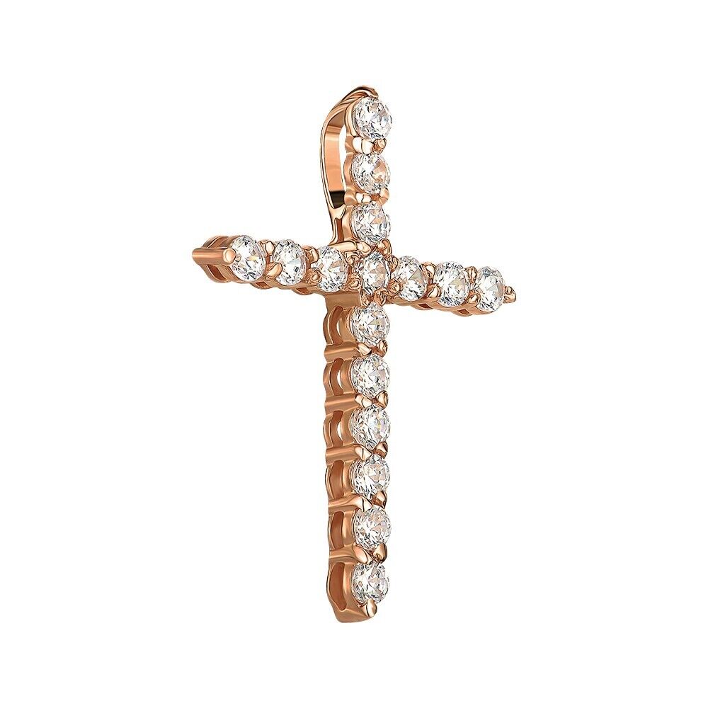 New Pendant Cross Orthodox Necklace Jewelry Charm Women Beauty 14k gold (585)