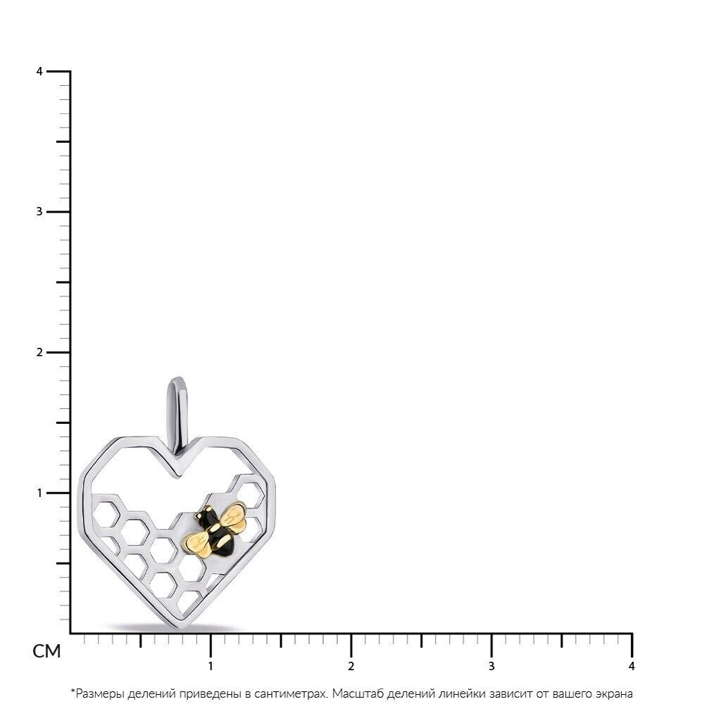 Silver pendant " Love Bee " 925 ° | Silver Emblem Necklace Jewelry