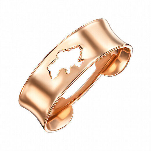 Ring Ukrainian Women Symbol Love Red Heart Jewelry UA Charm 14k gold (585) Sizes