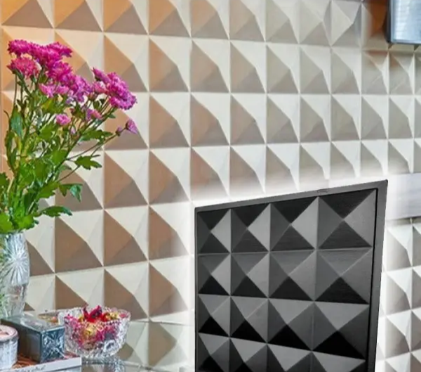 2pcs Panels Wall ABS Stone Art Plastic Mold Decor 3D Plaster Tile Form Design