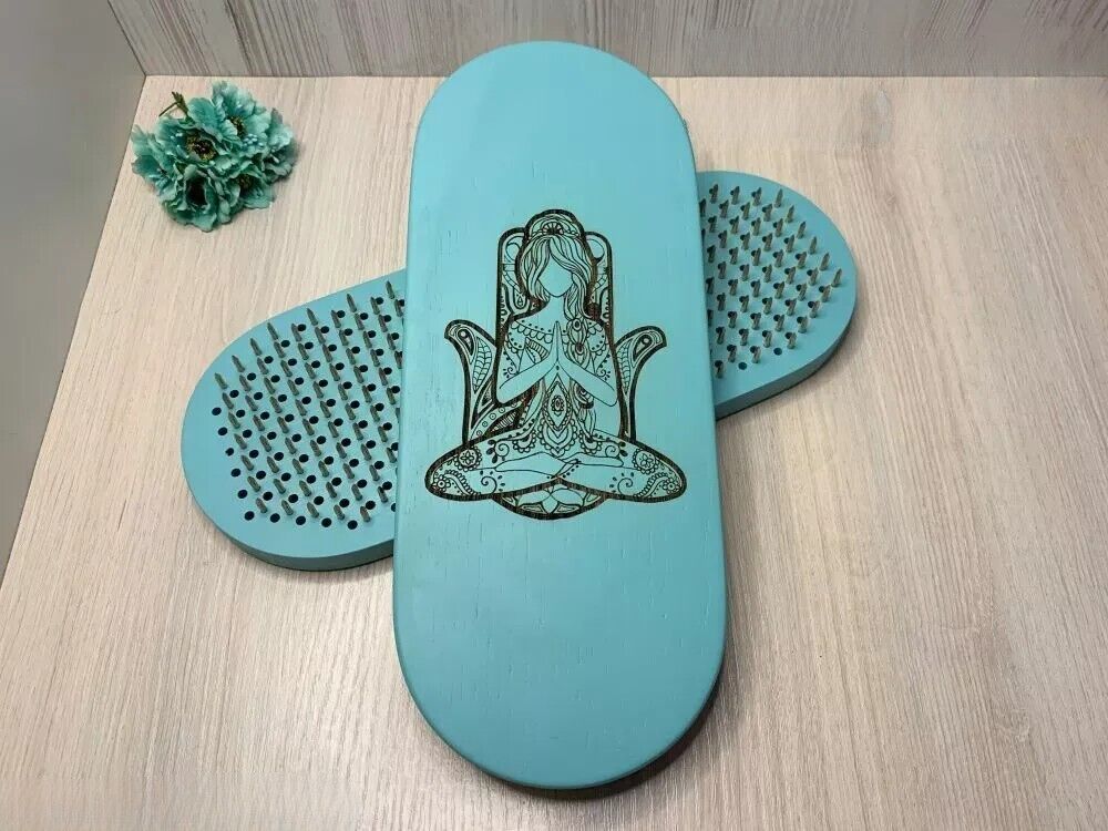 Premium Sadhu board Yoga Meditation Spiritual Girl - COPPER NAILS - Natural Wood