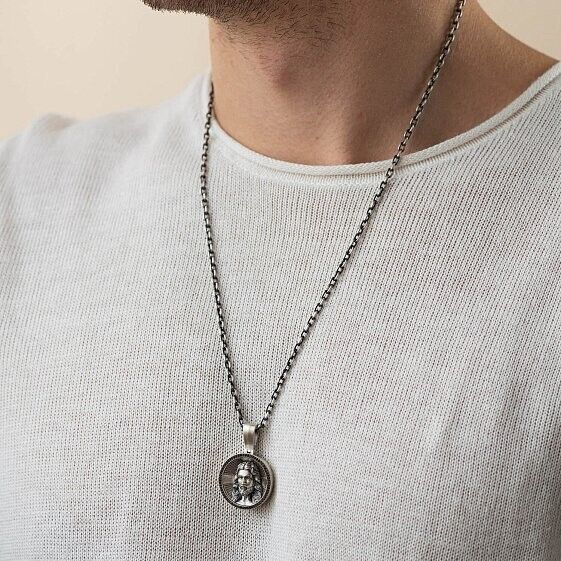 New Silver Pendant Jesus Christ Sterling Necklace Charm Gift Orthodox Silver 925