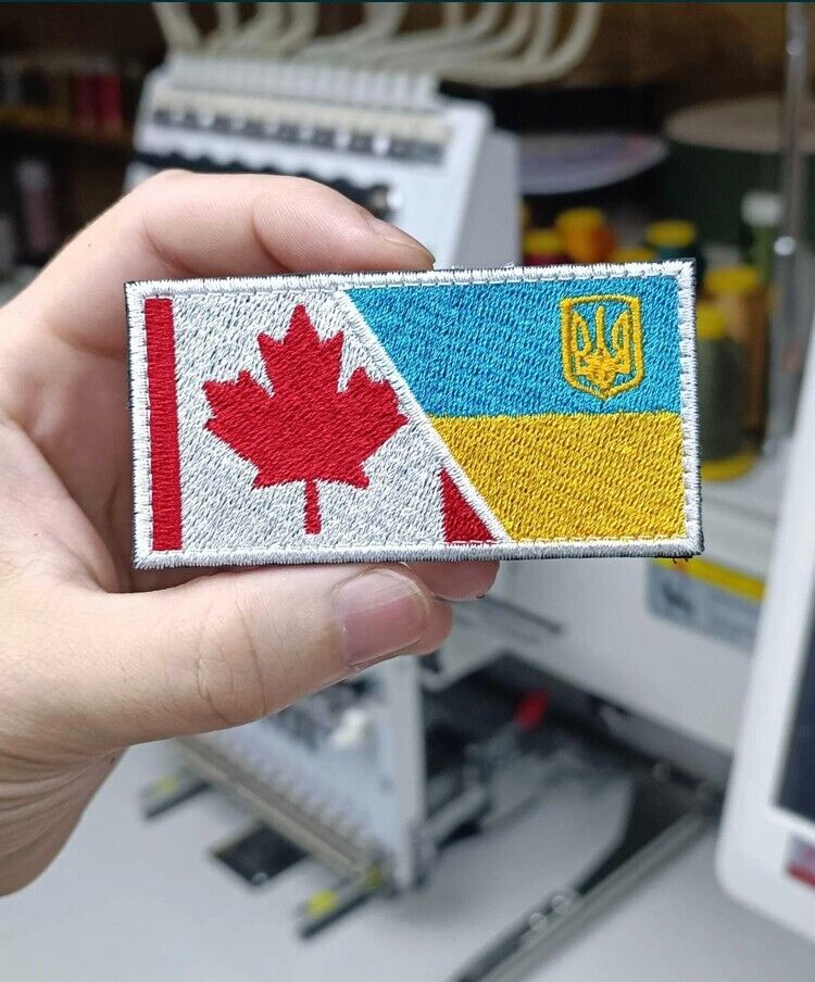 Ukraine Patch - Flag of Canada + flag of Ukraine